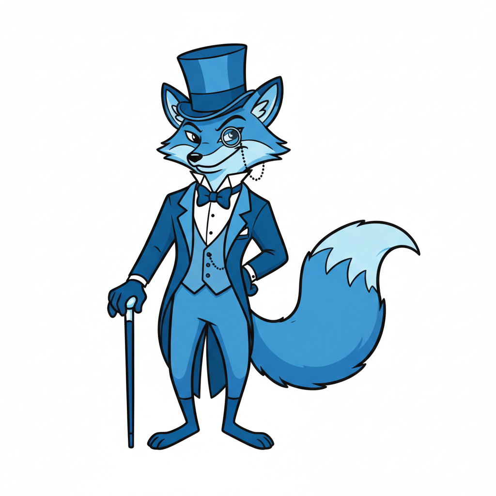 A bold blue fox...